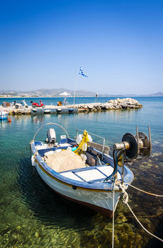 Fishing boat on the Greek coast