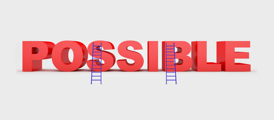 Fototapeta premium Impossible Business concept success