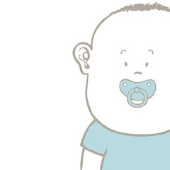 Baby's pacifier in baby's mouth