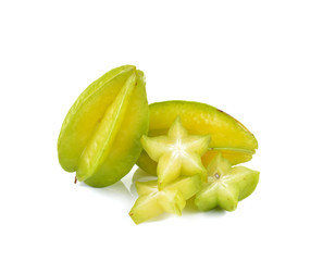star fruit - carambola  on white background