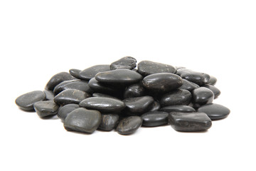 black stones isolated
