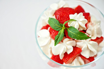 strawberry with cream