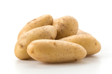 fresh potato on white background