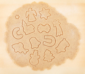Gingerbread dough for christmas cookies