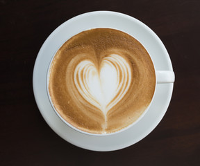 cup of coffee - soft focus with vintage film filter