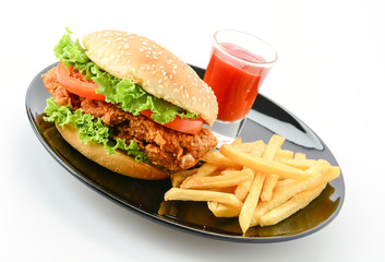 crispy chicken burger
