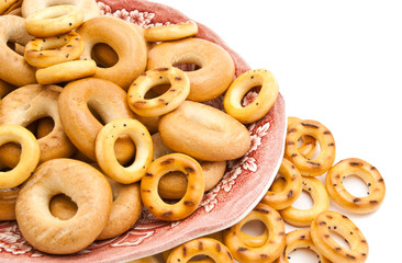 different bagels on a dish