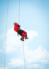 Height rescue squad of firebrigade