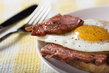 Close-up of fried egg