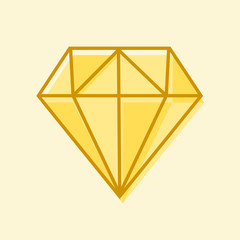 hand drawn diamond isolated