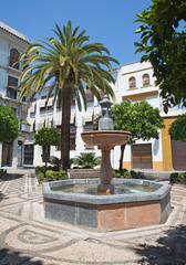 Cordoba - Plaza de San Andres square with the little fountain.