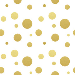  Classic dotted seamless gold glitter pattern.