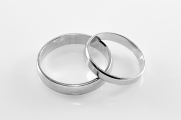 Wedding rings black and white