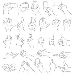 hand on white background