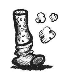 doodle cigarette butt