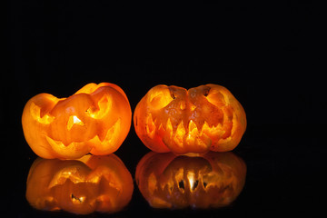 Jack o lantern black background
