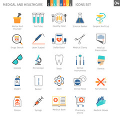 Medical Colorful Icons Set 04