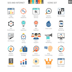 SEO Colorful Icon Set 03