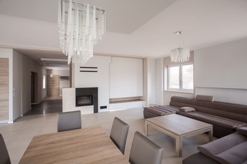 Large angled sofa