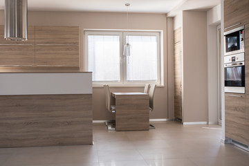 Small dining table in kitchen