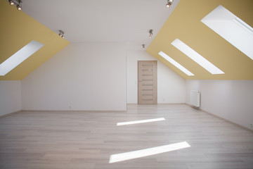 Spacious attic room