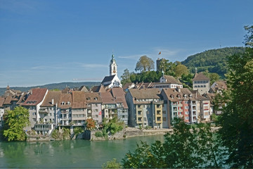 Fototapeta na wymiar Laufenburg, Blick auf die schweizer Seite