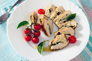 Chicken fillet baked with parsley and butter
