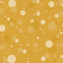 Gold background with gold light and dark rings and white glittering Stars