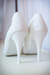 beautiful bride's shoes