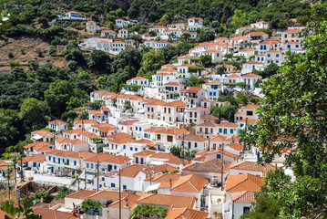 Fototapeta na wymiar View of the traditional village of Velanidia in Peloponnese, Greece