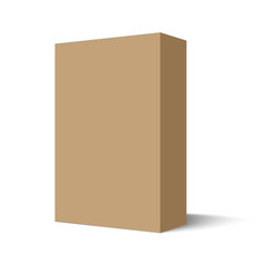Illustration mockup cardboard package box.