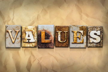 Values Concept Rusted Metal Type