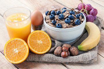 continental breakfast - food with background