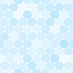 Pale blue vector seamless pattern with circles.  Monochrome abstract geometrical background. 