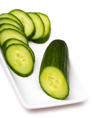 cucumber cut by rings