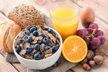 continental breakfast - food with background