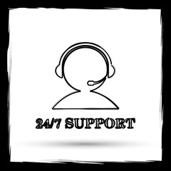 24-7 Support icon