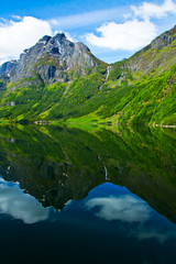 Norway, Scandinavia, Europe. Beautiful fjord and coast.