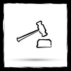Judge hammer icon
