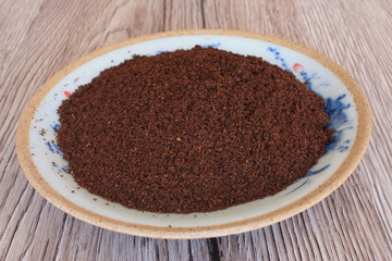 Ground coffee