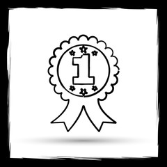 First prize ribbon icon