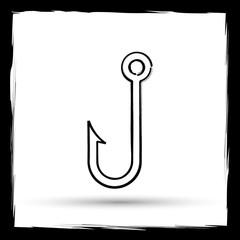 Fish hook icon
