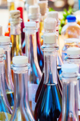 Flaschen mit selbstgemachtem Likör