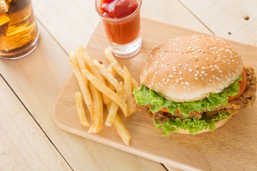 crispy chicken burger