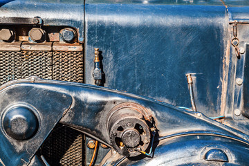 Detail eines historischen Traktors