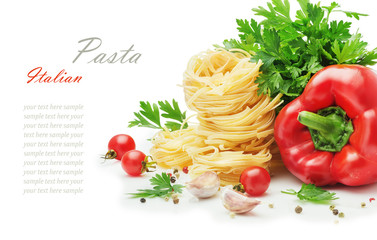 Ingredients for cooking pasta