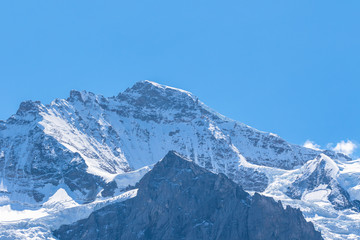 View of the famous peak Jungfrau