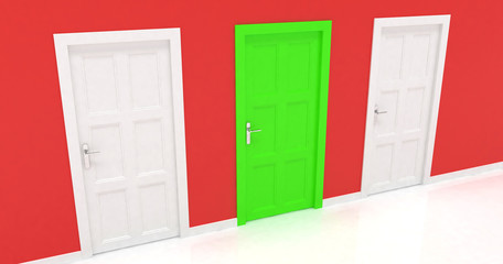 3d door render vote concept