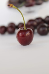 cherry on white background