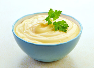 bowl of mayonnaise